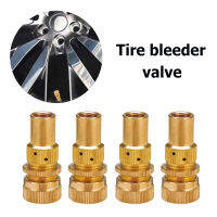 4Pcs Universal ทองเหลืองรถยาง Deflators สำหรับยางความดันไอเสีย Relief Auto ยางความดันอัตโนมัติ Relief Valve Kit อุปกรณ์เสริม