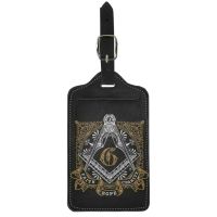 【DT】 hot  Twoheartsgirl Fashion Freemasonry Pattern Luggage Tags Anti-lost Suitcase Identifier Label Baggage Boarding Tags Portable Label