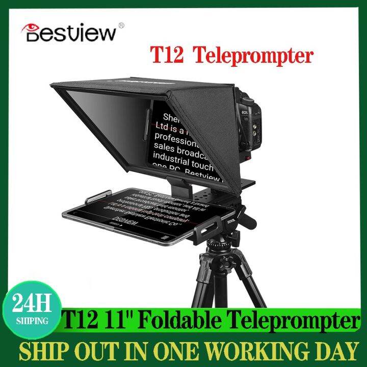 Bestview T12 Portable Teleprompter Universal For DSLR Camera Photo