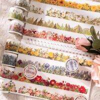 【LZ】▥  Jour- fitas decorativas 30mm x 3m ins série flores collage colagem de arte diário diy scrap material escolar estética decoração