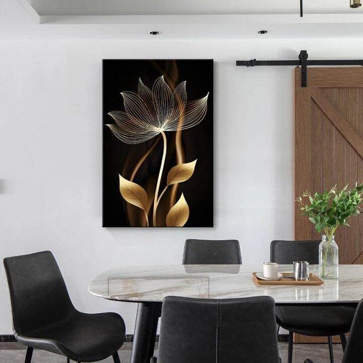 2022-black-gold-flower-trendy-canvas-paintings-plant-leaves-posters-and-prints-wall-art-for-living-room-wall-decoration-cuadros