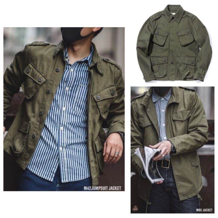 🔥🔥แจ็คเก็ตทหารวินเทจM65 field jacketและM42 Lazada.co.th