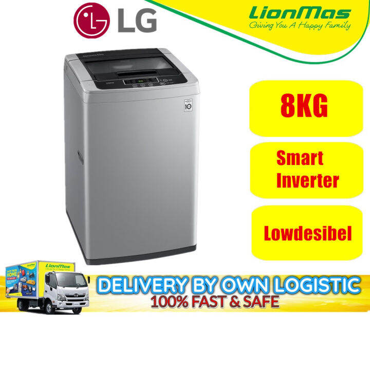 LG 8KG Smart Inverter Washing Machine, T2108VS3M Washer Mesin Basuh Lazada