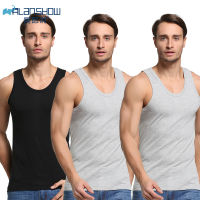 3PcsLot Summer Men Cotton Underwear Mens Undershirt Transparent Shirts Male Bodyshaper Fitness Wrestling Singlets