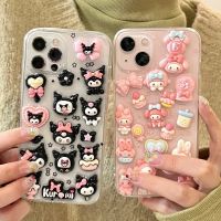 เคสโทรศัพท์ซิลิโคนนิ่มลายการ์ตูนน่ารัก3D My Melody เคสโทรศัพท์มือถือสำหรับ iPhone 14 Pro Max 13 Pro Max ฝาครอบด้านหลังสำหรับ iPhone 12 Pro Max 11