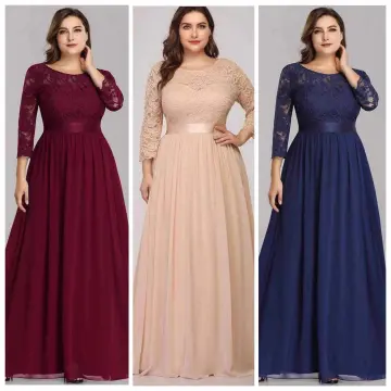 Buy Lace Dress Plus Size Long Gown online