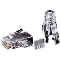 50ชิ้นตัวเชื่อมต่อ Rj45 Cat6สายเคเบิลยูทีพีช่องเสียบอีเทอร์เน็ตเครือข่าย8p8c แมว6ปลั๊กแบบโมดูลาร์พร้อมฝา Rj45ขนาด6.5มม.