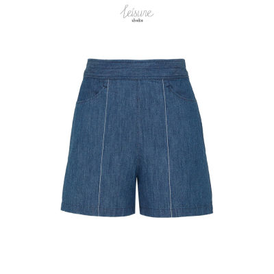 Shaka Leisure SS21 High Waisted  Denim Short กางเกงผ้าเดนิมขาสั้นเอวสูง PN-L210112