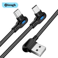 [3C electronic digital] 2.4A USB Type C เคเบิลไมโคร USB USB สายชาร์จเร็วสำหรับซัมซุงฮัวเหว่ยเสี่ยวหมี่โทรศัพท์มือถือ90องศาสายชาร์จแบตเตอรี่ USB สายข้อมูล C