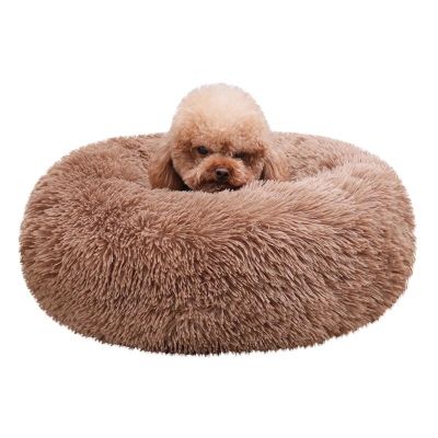 【HOT SALE】 PETS MART mall รอบสุนัขเตียงสัตว์เลี้ยงยาว Plush Soft Calming Dog House Bed Pet Kennel Super Fluffy สบายสำหรับสุนัข/แมวบ้านสำหรับสัตว์เลี้ยง B