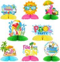 CHEEREVEAL Summer Beach Pool Theme Honeycomb Centerpieces 3D Table Decorations for Birthday Party Baby Shower Decor Supplies