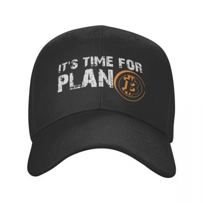 2023 New Fashion  Its Time For Plan Bitcoin Baseball Cap Adjustable Cryptocurrency Blockchain Dad Hat Snapback Hats Trucker Caps，Contact the seller for personalized customization of the logo
