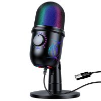 Ivinxy USB Gaming PC Microphone For Streaming Podcasts,RGB Computer Condenser Desktop Mic For Laptop/Computer/Cellphone