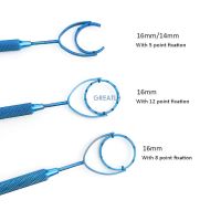 eChenZiWoDianZiKeJiYo ไททาเนียมอัลลอยด์ Veterinary Eye Ring Fixator หัวหมุน Autoclavable Ophthalmic Instruments