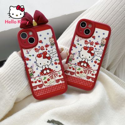 Hello Kitty dla Iphone 11 12 13 Pro Max 11Pro 11promax spersonalizowana kokarda dla Iphone 12Pro 12promax 13 Pro XS MAX XR Case