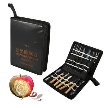 80pcs/Set Portable Vegetable Food Fruit Wood Box Kitchen Carving Tool Kit