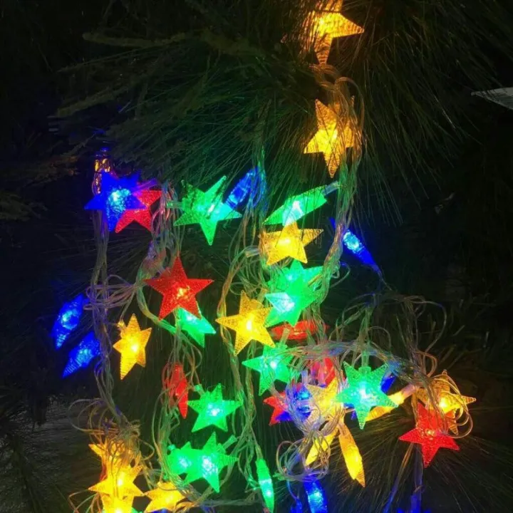 Music Christmas Lights stars LED colorful light 5meter 50L indoor Outdoor waterproof Christmas