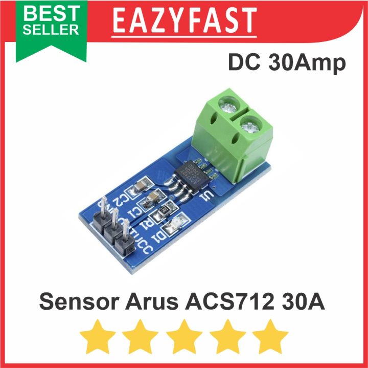 ACS712 30A 30 A Hall Current Sensor Arus Ampere Modul Module Arduino ...