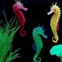 【LZ】卐  Silicone Artificial Luminoso Hippocampus Fish Tank Ornamento Decoração do aquário Cavalo marinho subaquático Pet Shop