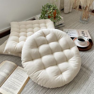 ۩∏ Chair Seat Cushion Soft Fluffy Chair Cushion Round/Square Seat Pad Living Room Chair Car Seat Stuffed Cushion Household Supplies