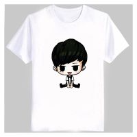 Ikon Member Cartoon Images Printing White T Shirt Fans Supportive Tshirt Bobby Bi Cartoon