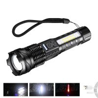 ✷ 30W LED COB Strong Light Flashlight Portable Rechargeable Bright Household LED Lamp Built in Battery with Power Display