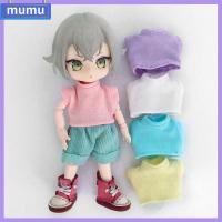 MUMU อุปกรณ์เสริม สำหรับตุ๊กตา1/12BJD สำหรับตุ๊กตา OB11 ตุ๊กตาสวมใส่สบาย เสื้อยืดตุ๊กตา เสื้อตุ๊กตา เสื้อผ้าตุ๊กตาแฟชั่น