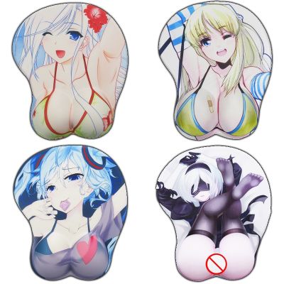 ๑✢✕ Creative Japanese Cartoon Animation 3d Sexy Breast Hip Silicone Mouse Pad Wrist Strap Mouse Pad Thickening Wholesale