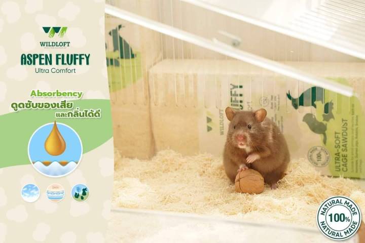 รองกรงหนูแฮมสเตอร์-wildloft-aspen-ทำจากธรรมชาติ-bedding-hamster-ขี้เลื่อยเอสเพน-รองกรงไม้เอสเพน-ขี้เลื่อยหนูแฮมสเตอร์