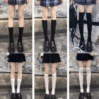 【hot sale】✈☍▧ D19 Velvet Calf Socks Women Slimmer Look Leg jk Black Japanese Style Medium High Long Tube Over Knee