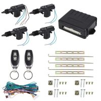 Universal 4 Doors Central Lock Locking Remote Control System Car Keyless Entry System Kit with Actuator for 12V Vehicles