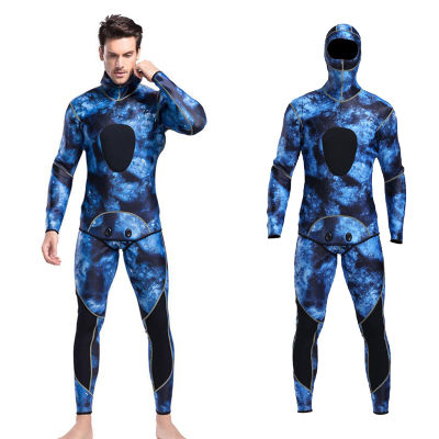 LazaraLifeชุดว่ายน้ำ3Mm Neoprene Scubaชุดดำน้ำแขนยาวการเล่นเซิร์ฟการว่ายน้ำน้ำกีฬาSpearfishing Jumpsuit Rash Guardกับกระโปรงผ้าคลุมหน้า