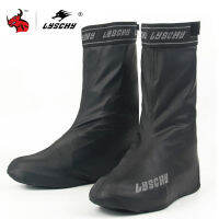 LYSCHY Botas Moto กันน้ำลื่นรองเท้าฝนรองเท้าปกสวมทนบูตครอบคลุมสะท้อนแสงรถจักรยานยนต์รองเท้าฝนผู้ชาย