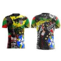 Xzx180305 brazil3d tdigital digital printing 3D multicolor summer compact sports round neck short sleeve outdoor street