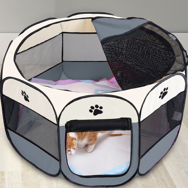 portable-foldable-cage-outdoor-dog-house-octagonal-cat-cage-indoor-playpen-cat-kennel-small-dog-house