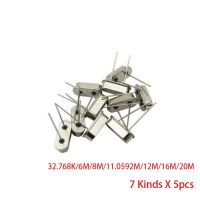 Hc-49s Crystal Oscillator Electronic Kit Resonator Ceramic Quartz Resonator 49 Dip 7 Kind X 5pcs 32.768K 6 8 11.0592 12 16 20Mhz WATTY Electronics