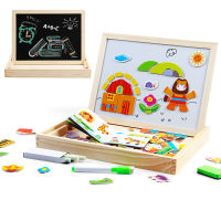 Montessori Educational Wooden Toys Baby Table Games Dress Up Magnetic Jigsaw Puzzle Early Education Toys For Children