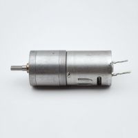 มอเตอร์370 25มม. มอเตอร์เกียร์เพลาแบนคู่แรงบิดสูง Dc 12V 30Rpm/6V 15Rpm 6V/12V/24V สำหรับหุ่นยนต์ของเล่น