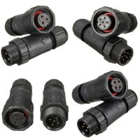 1pc IP68 Waterproof Electric Cable Plug Socket Assembled Soldering Connector 3/4/5/6Pins