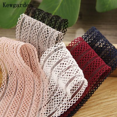 Kewgarden Handmade Tape DIY Hair Bow tie Ribbons Packing Riband Hollow Elasticity Stripe Ribbon 1-1/2" 1" 38mm 25mm 10 Yards Gift Wrapping  Bags