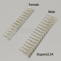 100/200pcs For Half Gold Plated Dupont Connector Need Tinniness Copper 2.54 mm Metal Terminal Femal Or Male Pin Free Shipping