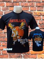 เสื้อวง METALLICA  วงร็อค ไม่มีตะเข็บข้าง ป้ายUSA คอฟิต เสื้อร็อค เสื้อยืดผู้ชาย เสื้อทัวร์ วงดนตรีร็อคต่างประเทศ