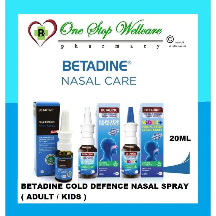 BETADINE COLD DEFENCE NASAL SPRAY 20ML ( ADULT EXP 04/2025)/ KIDS 1