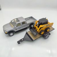 ETRL Diecast 132 Classic สำหรับ Pick Up Truck พร้อมรถพ่วงและ Bulldoze Deere Alloy Metal Car รุ่นของเล่นสำหรับคอลเลกชัน