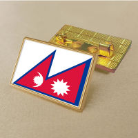 Nijjar flag pin 2.5*1.5cm zinc alloy die-cast PVC colour coated gold rectangular medallion badge without added resin