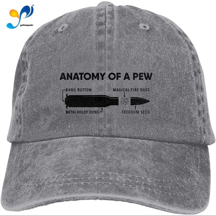 anatomy-of-a-pew-vintage-washed-twill-baseball-caps-adjustable-hat-funny-humor-irony-graphics-of-adult-gift-gray