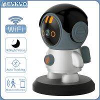 EVKVO หุ่นยนต์5MP ไร้สาย PTZ มินิกล้องวงจรปิด IP Wi-Fi กล้องรักษาความปลอดภัยสำหรับบ้าน AI ติดตามอัตโนมัติโทรเพียงคลิกเดียวในร่ม ICam365การมองเห็นได้ในเวลากลางคืน