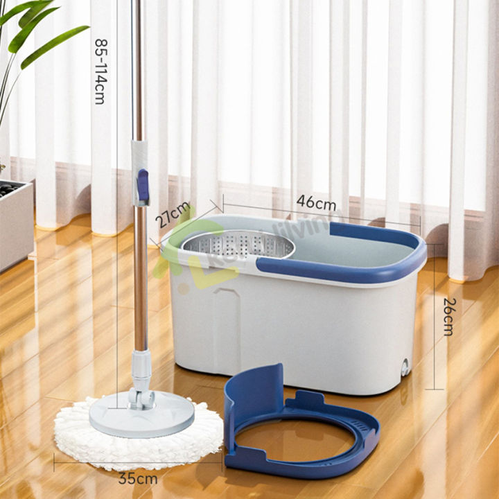 ชุดไม้ถูพื้น-spin-mop-ที่ถูพื้นพร้อมถังปั่น-ถังปั่น-ไม้ถูพื้น-ปั่นน้ำ-ปั่นแห้ง-2-ระบบ-ชุดถังปั่นม๊อบ-ไม้ถูพื้น-ถังปั่นสแตนเลส-ชุดถังปั่น