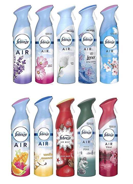 Febreze Air Freshener Spray 300 mL, Eliminates Odours, 100 Natural