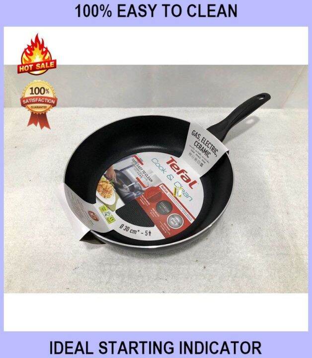 (b22507 32cm Stainless Steel Half Glass Half Lid Tefal 100 EASY TO